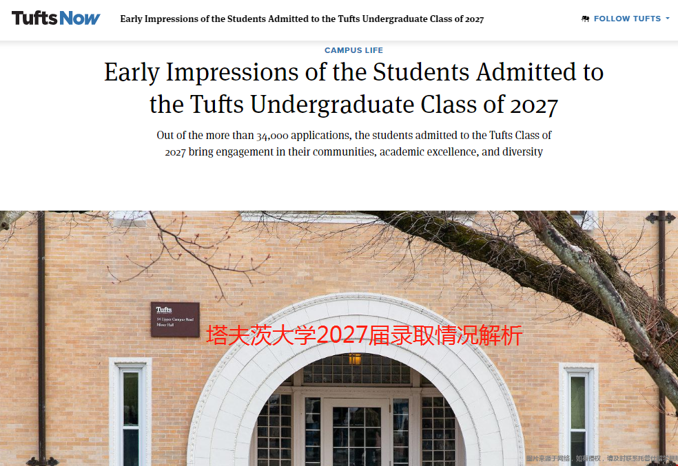 塔夫茨大學2027屆錄取情況.png