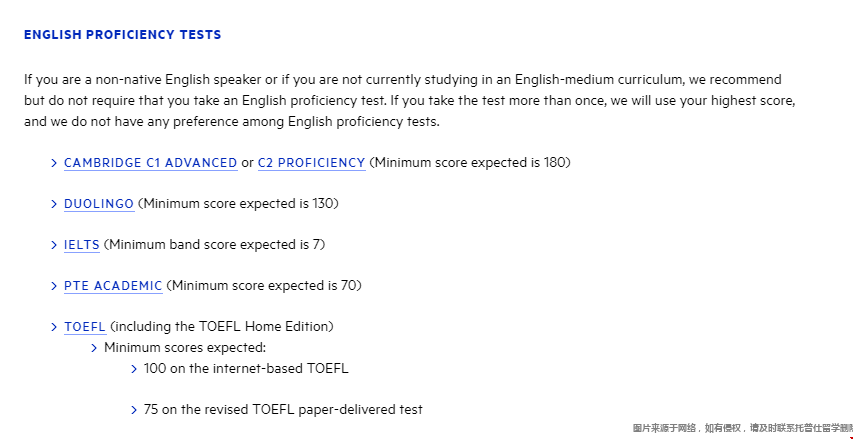 杜克大學托福要求是什么 杜克大學托福要求