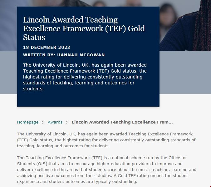 林肯大學(xué)再次榮獲卓越教學(xué)框架金獎(jiǎng).png 林肯大學(xué)再次榮獲卓越教學(xué)框架金獎(jiǎng).png