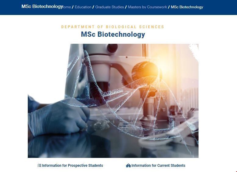 新加坡國立大學(xué)生物科技碩士